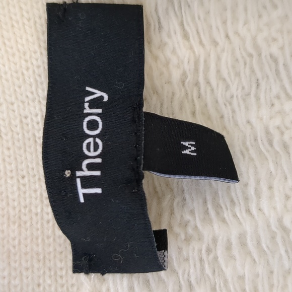 Theory NWT Long Cable Knit Oversized Cardigan Ivory Size Medium - Picture 10 of 11